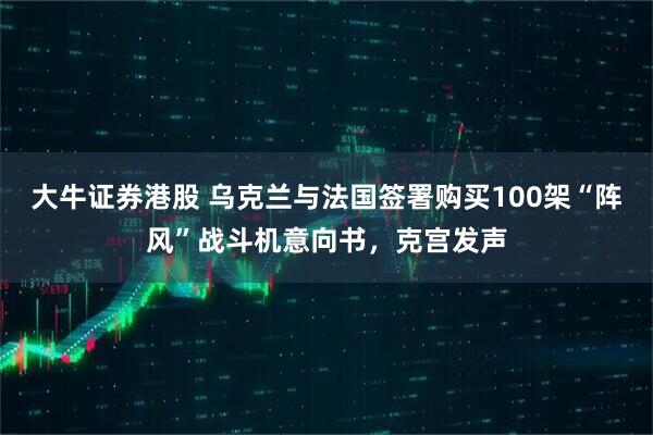 大牛证券港股 乌克兰与法国签署购买100架“阵风”战斗机意向书，克宫发声